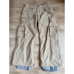 B by Burton Women's ski snow pants cargo insulated mesh zip y2k adjustable sz L